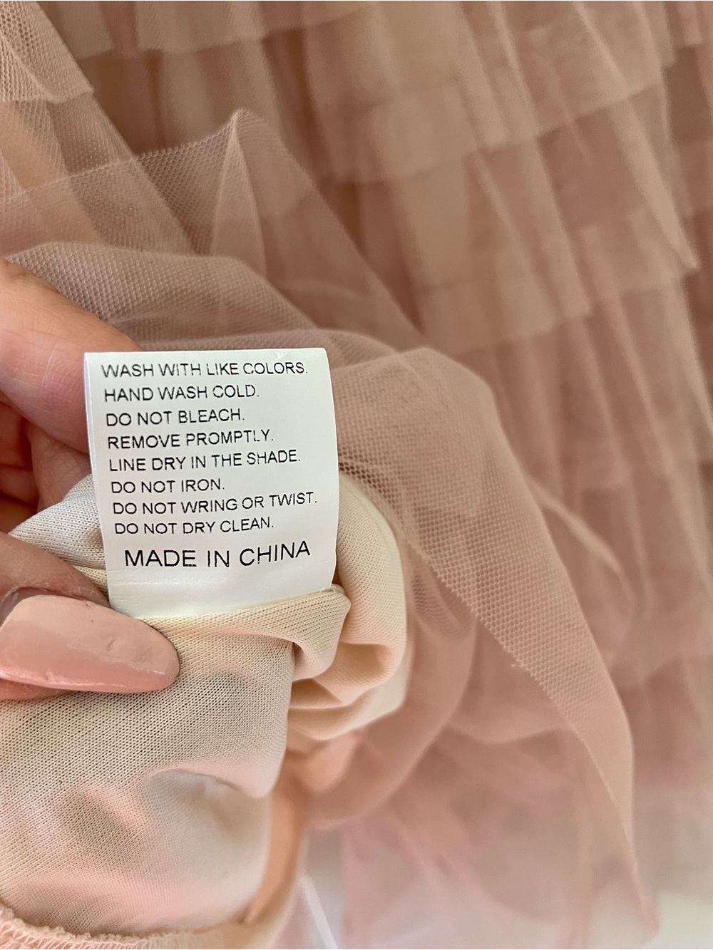 Women’s Tiered Layered Tulle Midi/Long Skirt in Dusty Blush, Feminine & Romantic - Picture 6 of 6